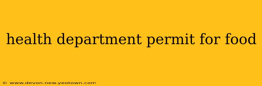 health department permit for food