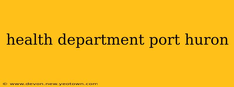health department port huron