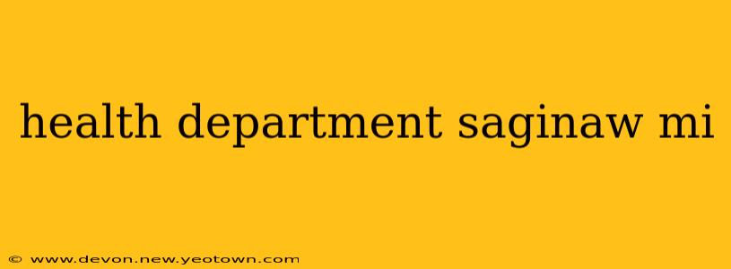 health department saginaw mi