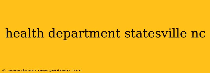 health department statesville nc