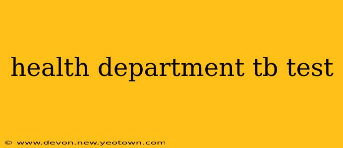 health department tb test