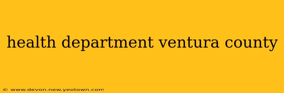 health department ventura county