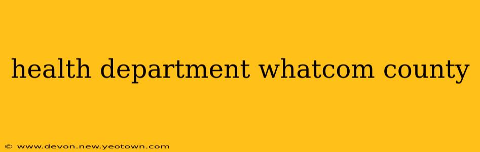 health department whatcom county