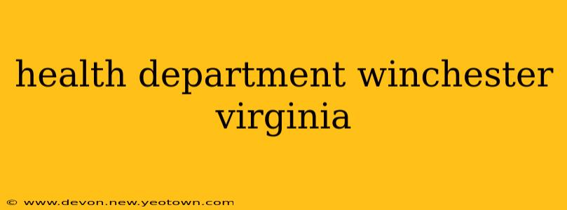 health department winchester virginia