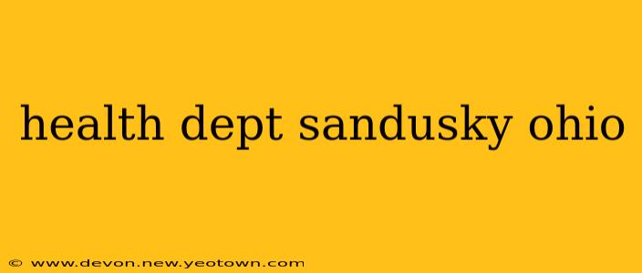 health dept sandusky ohio