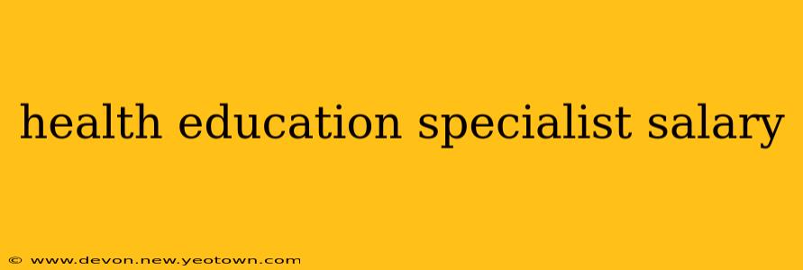health education specialist salary