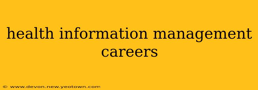 health information management careers