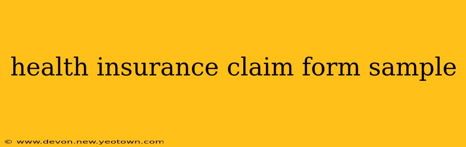 health insurance claim form sample