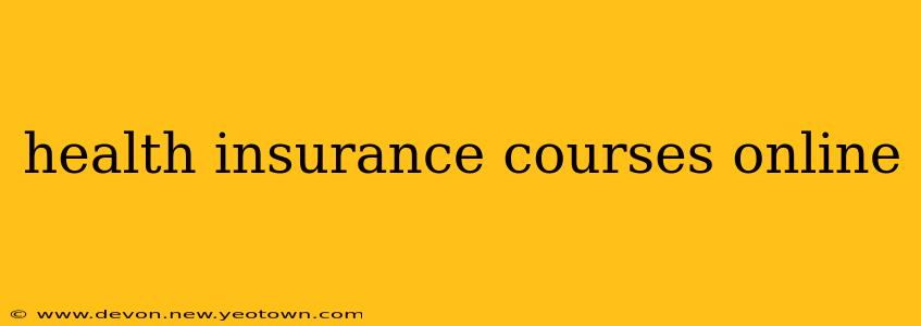 health insurance courses online