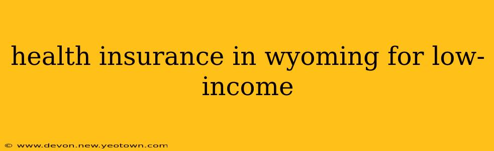 health insurance in wyoming for low-income