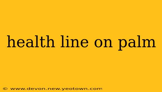 health line on palm
