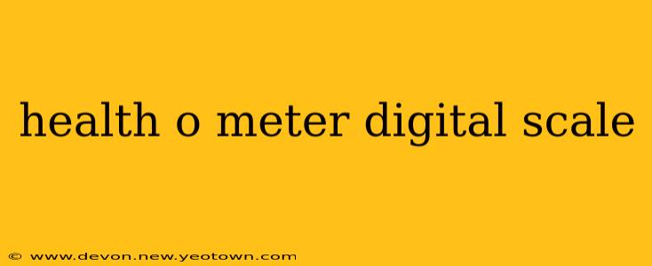 health o meter digital scale
