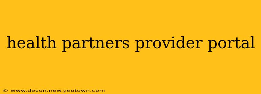 health partners provider portal