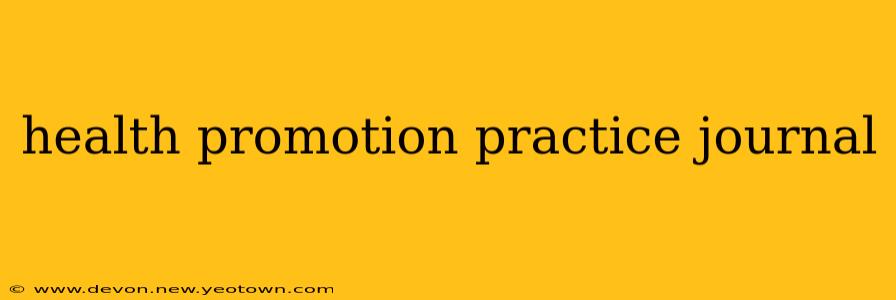 health promotion practice journal