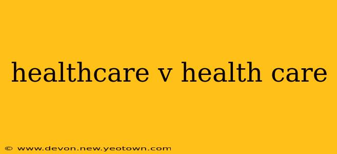 healthcare v health care