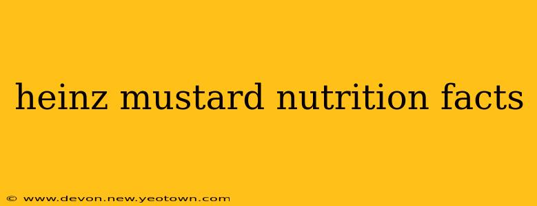 heinz mustard nutrition facts