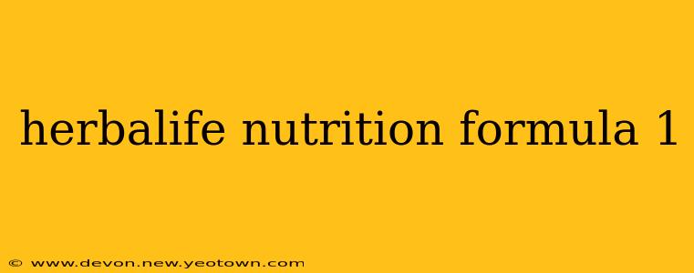 herbalife nutrition formula 1