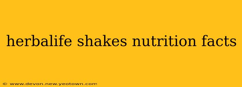 herbalife shakes nutrition facts