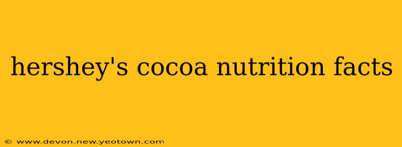 hershey's cocoa nutrition facts