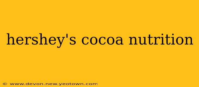 hershey's cocoa nutrition