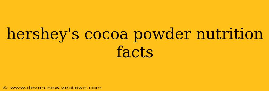 hershey's cocoa powder nutrition facts