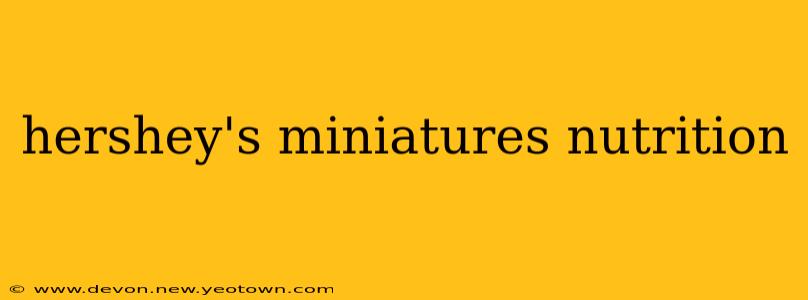 hershey's miniatures nutrition