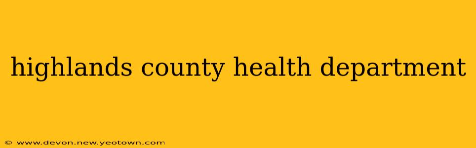 highlands county health department