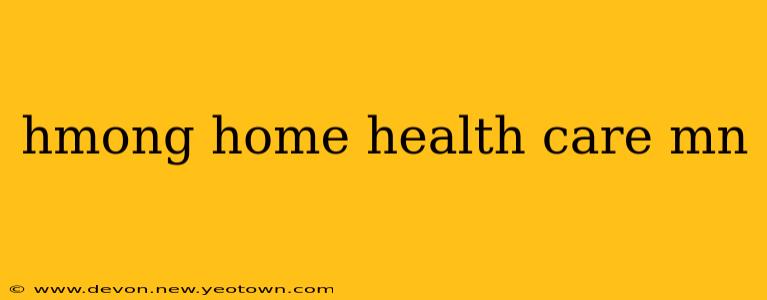hmong home health care mn