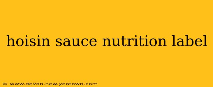 hoisin sauce nutrition label