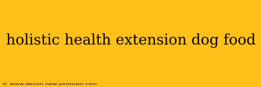 holistic health extension dog food