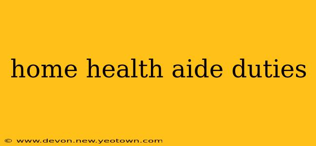 home health aide duties