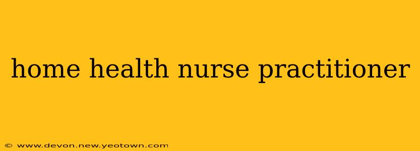 home health nurse practitioner