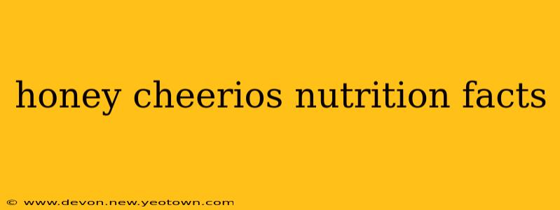 honey cheerios nutrition facts