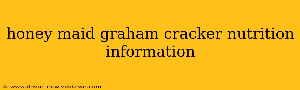 honey maid graham cracker nutrition information