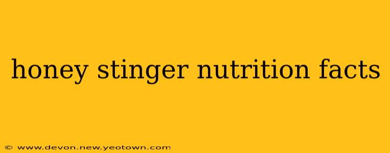 honey stinger nutrition facts