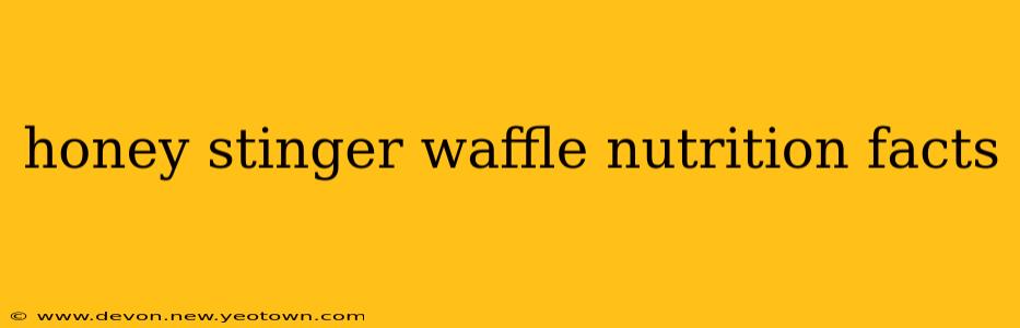 honey stinger waffle nutrition facts