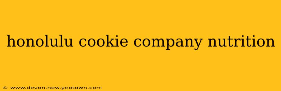 honolulu cookie company nutrition