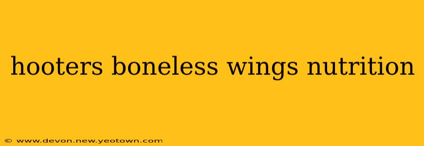 hooters boneless wings nutrition