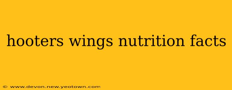 hooters wings nutrition facts