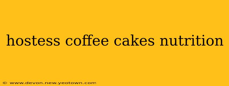 hostess coffee cakes nutrition