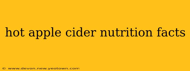 hot apple cider nutrition facts