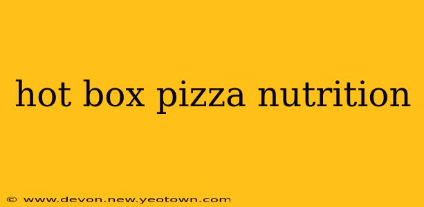 hot box pizza nutrition