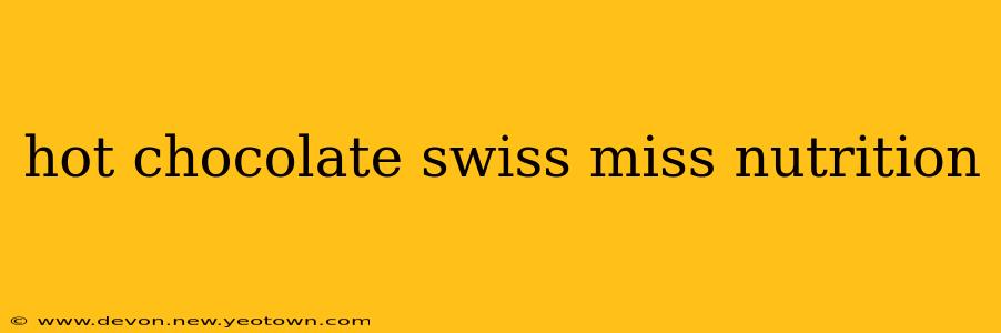 hot chocolate swiss miss nutrition
