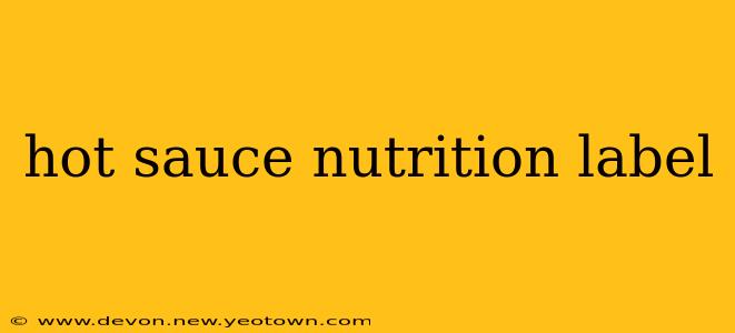 hot sauce nutrition label