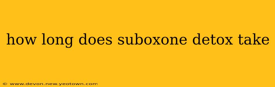 how long does suboxone detox take