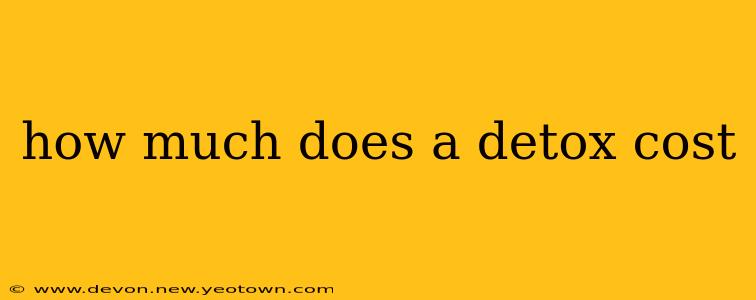 how much does a detox cost