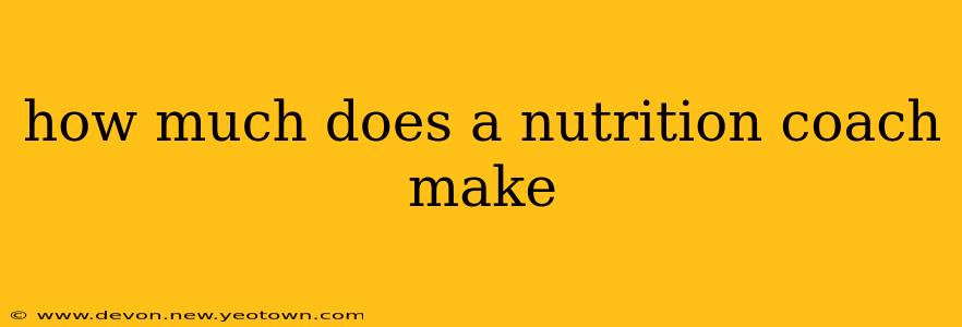 how much does a nutrition coach make