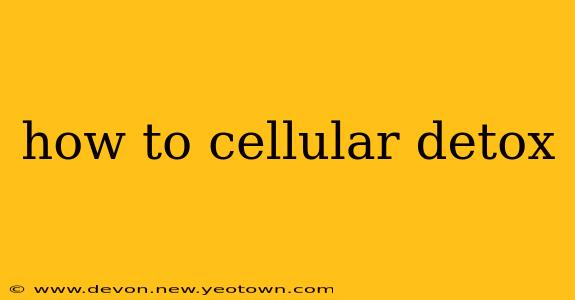 how to cellular detox