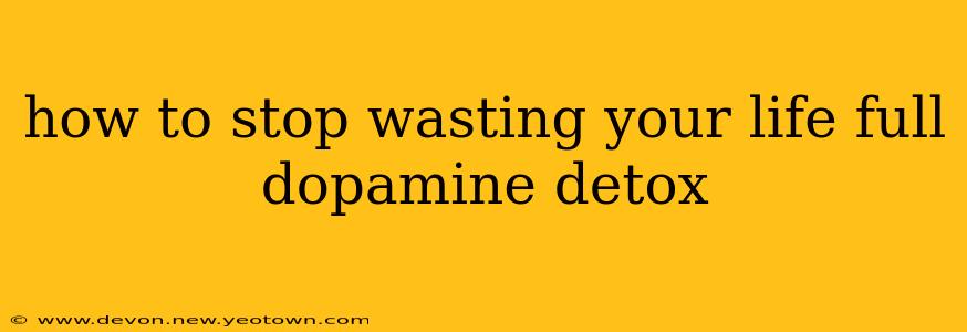 how to stop wasting your life full dopamine detox