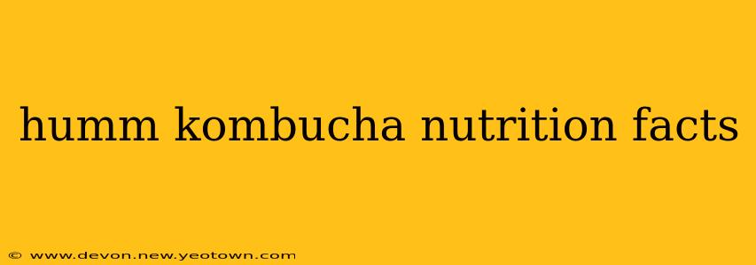 humm kombucha nutrition facts